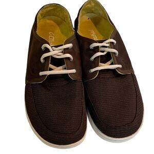 OLUKAI mesh lace up brown shoes 9.5 great pre owned condition